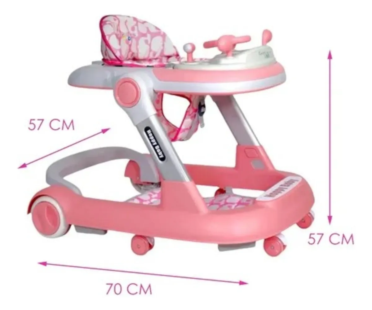 Foto 6 pulgar | Andadera Para Bebé Confety Baby Walker Anme007 Caminadora Rosa