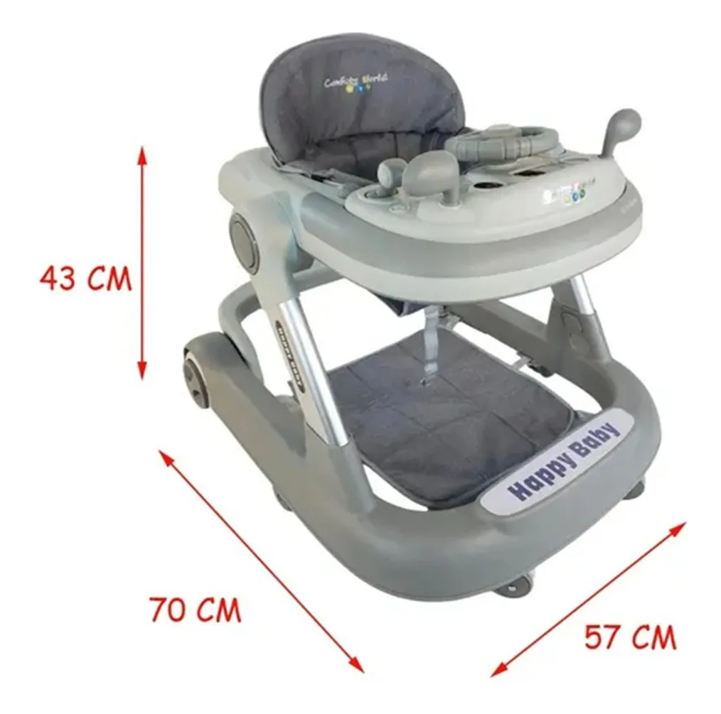 Foto 6 | Andadera Para Bebé Confety Baby Walker Anme007 Caminadora Gris