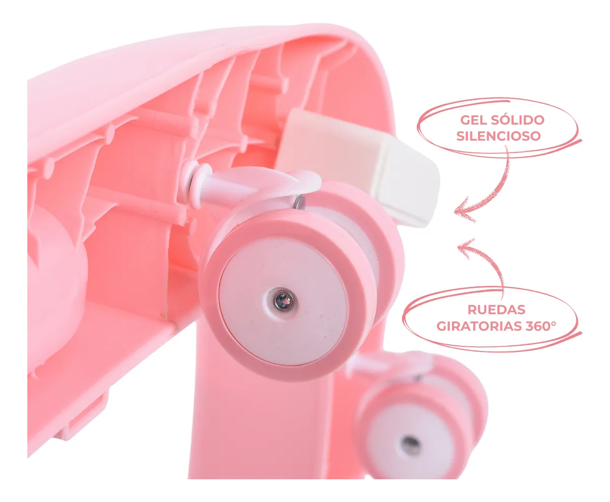Foto 7 pulgar | Andadera Para Bebé Aeiou A028 2 En 1 Altura Ajustable Rosa Claro