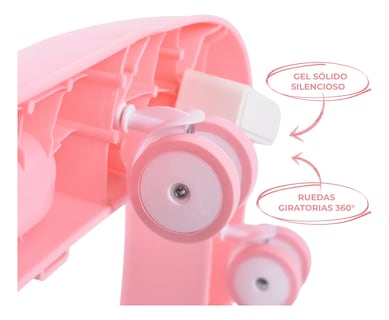 Foto 6 | Andadera Para Bebé Aeiou A028 2 En 1 Altura Ajustable Rosa Claro