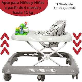 Foto 3 | Andadera Para Bebé Luz Sonido Juguetes Interactivos Altura Ajustable Plegable Rueda De Goma Apta Desde 6 Meses