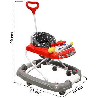 Foto 4 | Andadera Para Bebé Mecedora Luz Y Sonido Diseño De Carrito Bastón Dirigible Alturas Ajustables Plegable Ruedas D