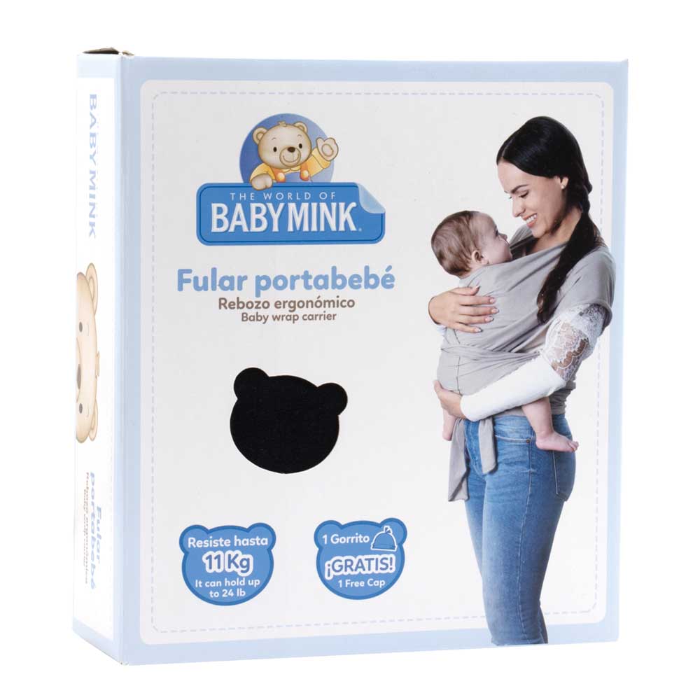 Foto 2 pulgar | Fular Portabebé Baby Mink Negro