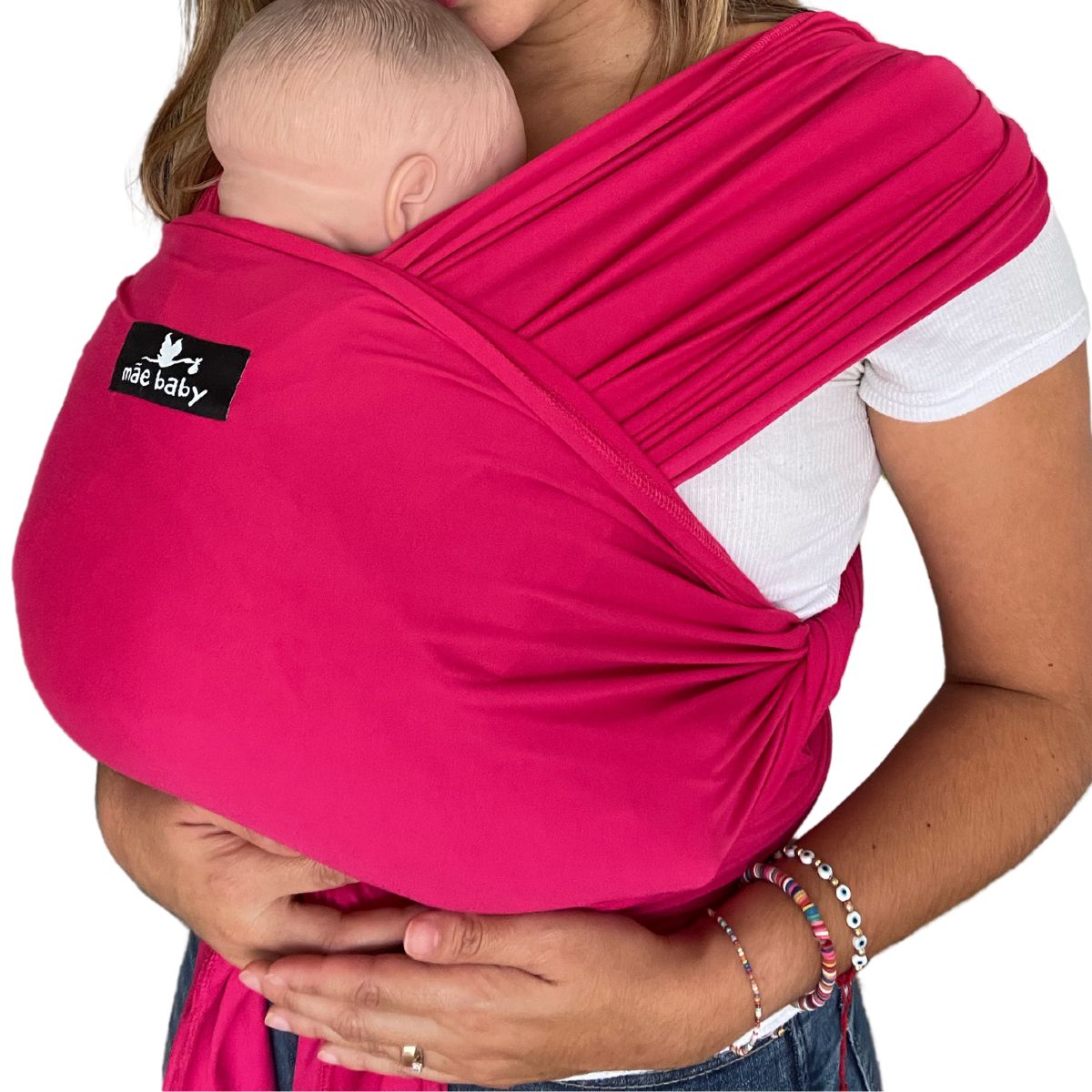 Foto 3 pulgar | Fular Ergonómico Suave Bebé Y Recién Nacido Mãe Baby Portabebé (fucsia) Hasta 10kg Hecho 100% En México