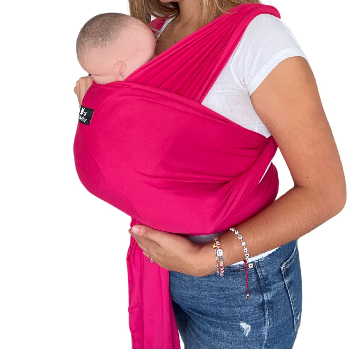 Foto 4 pulgar | Fular Ergonómico Suave Bebé Y Recién Nacido Mãe Baby Portabebé (fucsia) Hasta 10kg Hecho 100% En México