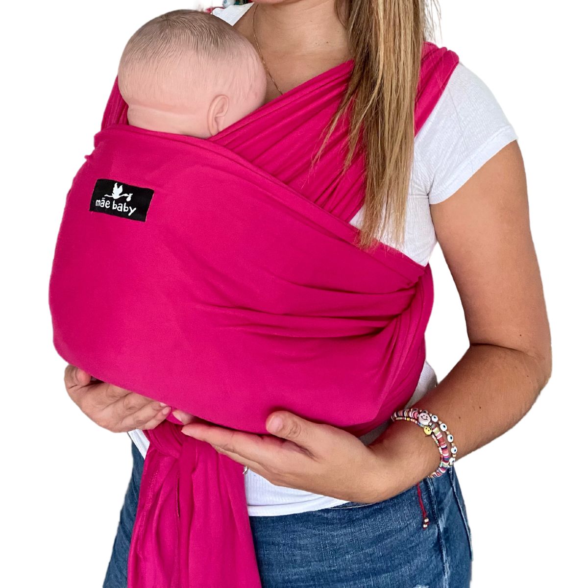 Foto 5 pulgar | Fular Ergonómico Suave Bebé Y Recién Nacido Mãe Baby Portabebé (fucsia) Hasta 10kg Hecho 100% En México