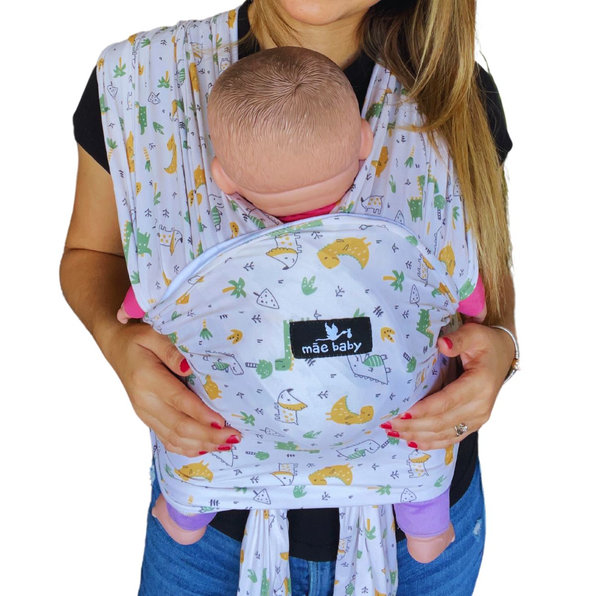 Foto 5 | Fular Ergonómico Suave Bebé Y Recién Nacido Mãe Baby Portabebé (baby Rex) Hasta 10kg Hecho 100% En México