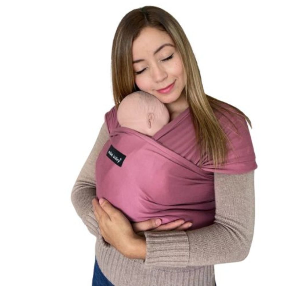 Foto 2 pulgar | Fular Ergonómico Suave Bebé Y Recién Nacido Mãe Baby Portabebé (rosa Vintage) Hasta 10kg Hecho 100% En México