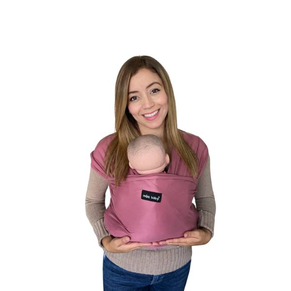 Foto 4 pulgar | Fular Ergonómico Suave Bebé Y Recién Nacido Mãe Baby Portabebé (rosa Vintage) Hasta 10kg Hecho 100% En México