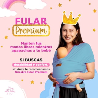 Foto 2 | Fular Para Bebé Algodón Premium Mãe Baby Fresco 100% Hecho En México (azul Baby) Hasta 10kg