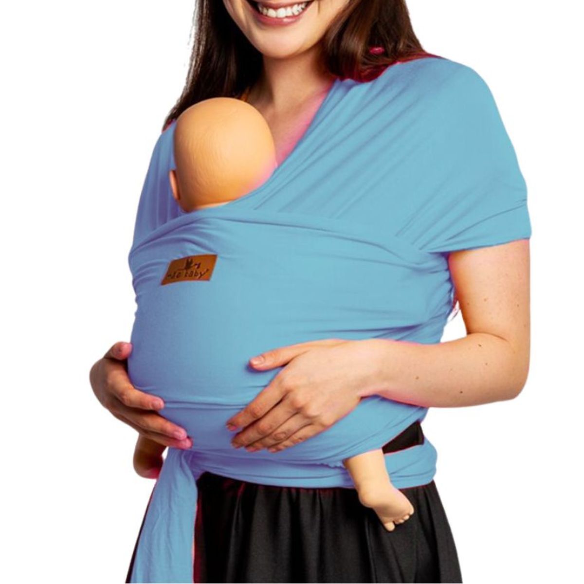 Foto 5 pulgar | Fular Para Bebé Algodón Premium Mãe Baby  Fresco 100% Hecho En México (azul Baby) Hasta 10kg