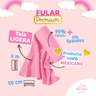 Foto 3 | Fular para Bebé Mae Baby Algodón Premium Fresco Rosa Hasta 10 kg