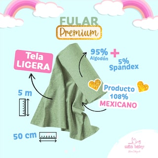 Foto 3 | Fular para Bebé Mae Baby Algodón Premium Fresco Verde Hasta 10 kg