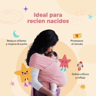 Foto 5 | Fular Ergonómico Para Bebé Vía Lactea Múltiples Posiciones Y Amarre Transpirable