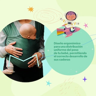 Foto 2 | Fular Ergonómico Para Bebé Vía Lactea Múltiples Posiciones Y Amarre Transpirable