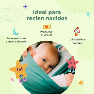 Foto 3 | Fular Ergonómico Para Bebé Vía Lactea Múltiples Posiciones Y Amarre Transpirable