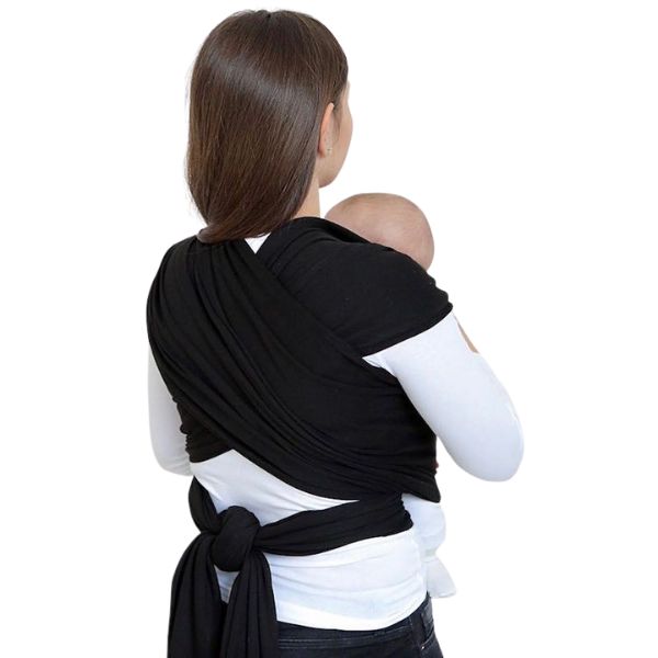 Foto 3 pulgar | Fular Ergonómico Suave para Bebés 10kg Mãe Baby Negro