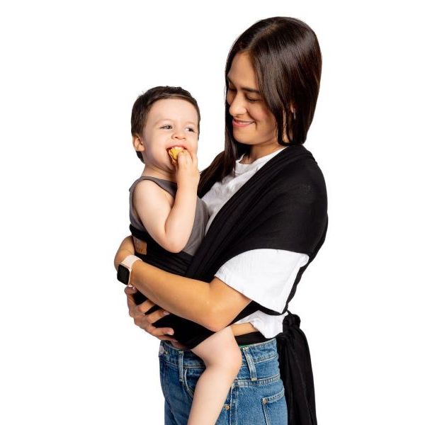 Foto 5 pulgar | Fular Ergonómico Suave para Bebés 10kg Mãe Baby Negro