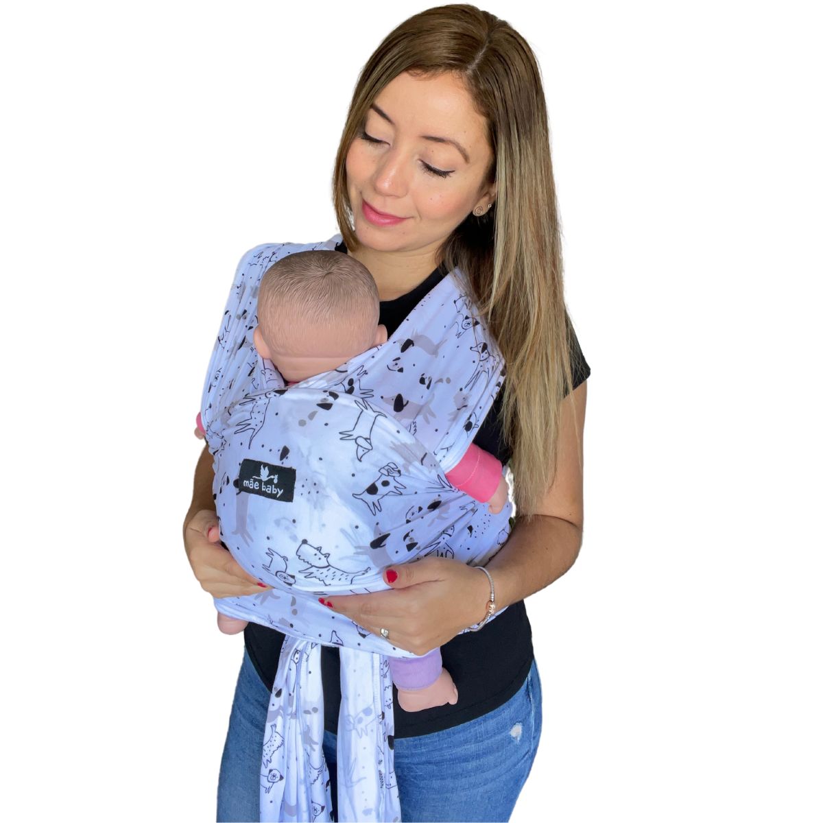 Foto 4 pulgar | Fular Ergonómico Suave para Bebés hasta 10kg  Mãe Baby