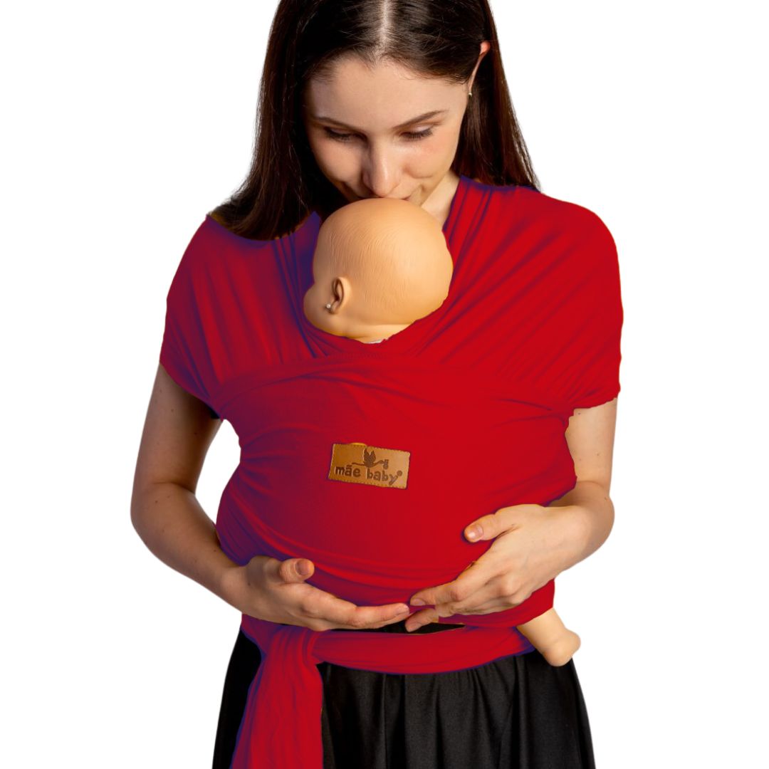 Fular para Bebé Mae Baby Algodón Premium Rojo Fresco Hasta 10 kg