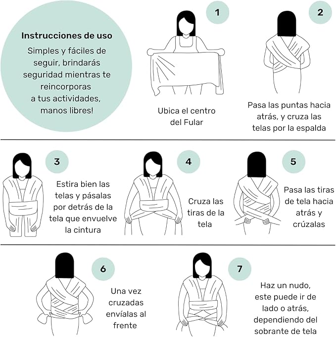 Foto 8 pulgar | Fular O Cangurera Para Bebé Nap 100% Algodón Con Spandex - Negro