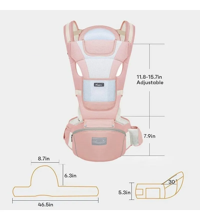 Foto 4 pulgar | Mochila Cangurera Portabebés Ergonómica Malubero color Rosa