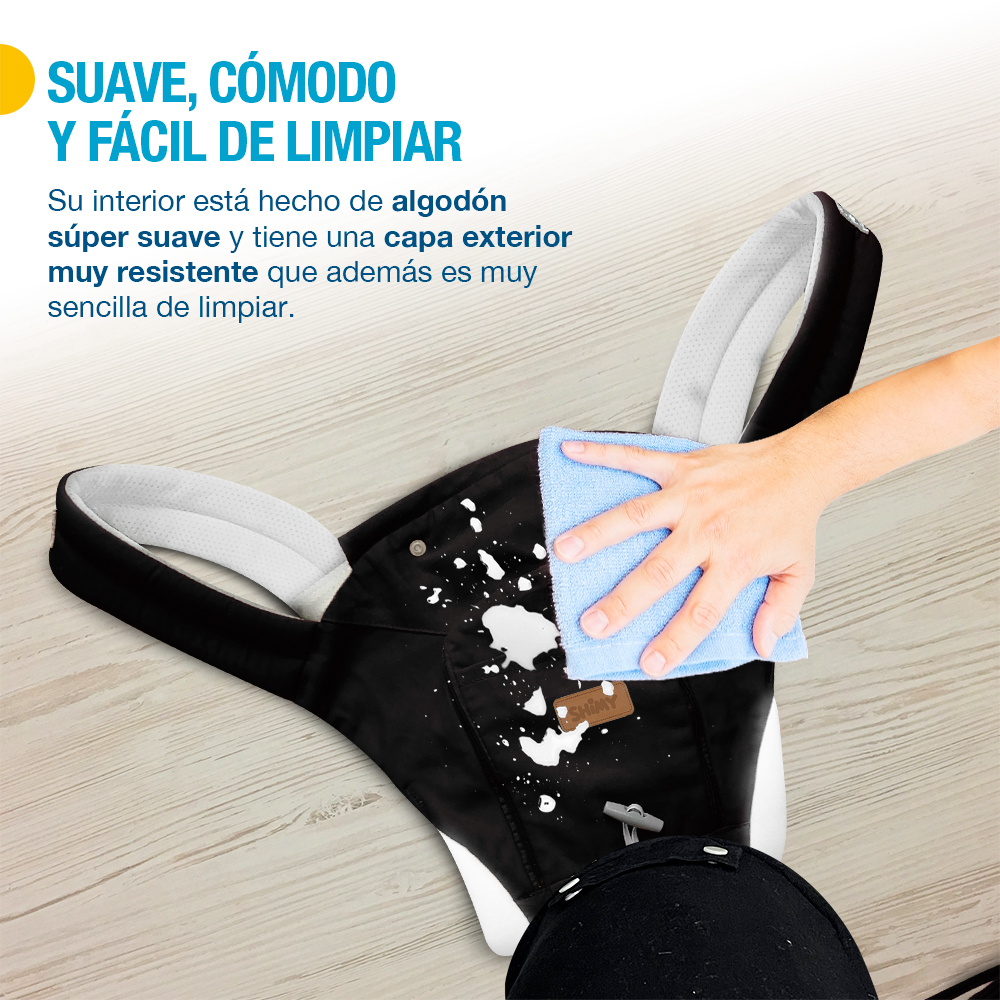 Foto 8 pulgar | Canguro Ergonómico Con Soporte De Cintura Ajustable Para Bebé 0-3 Años Shimy color Negro 80972