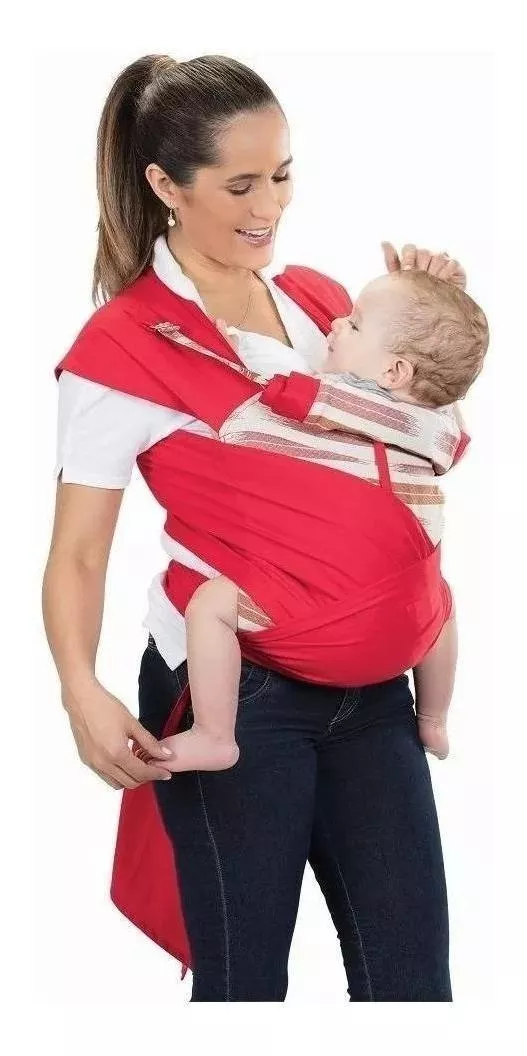 Cangurera para Bebé EvenFlo Roja Close To Heart Ergonómica 2 Posiciones