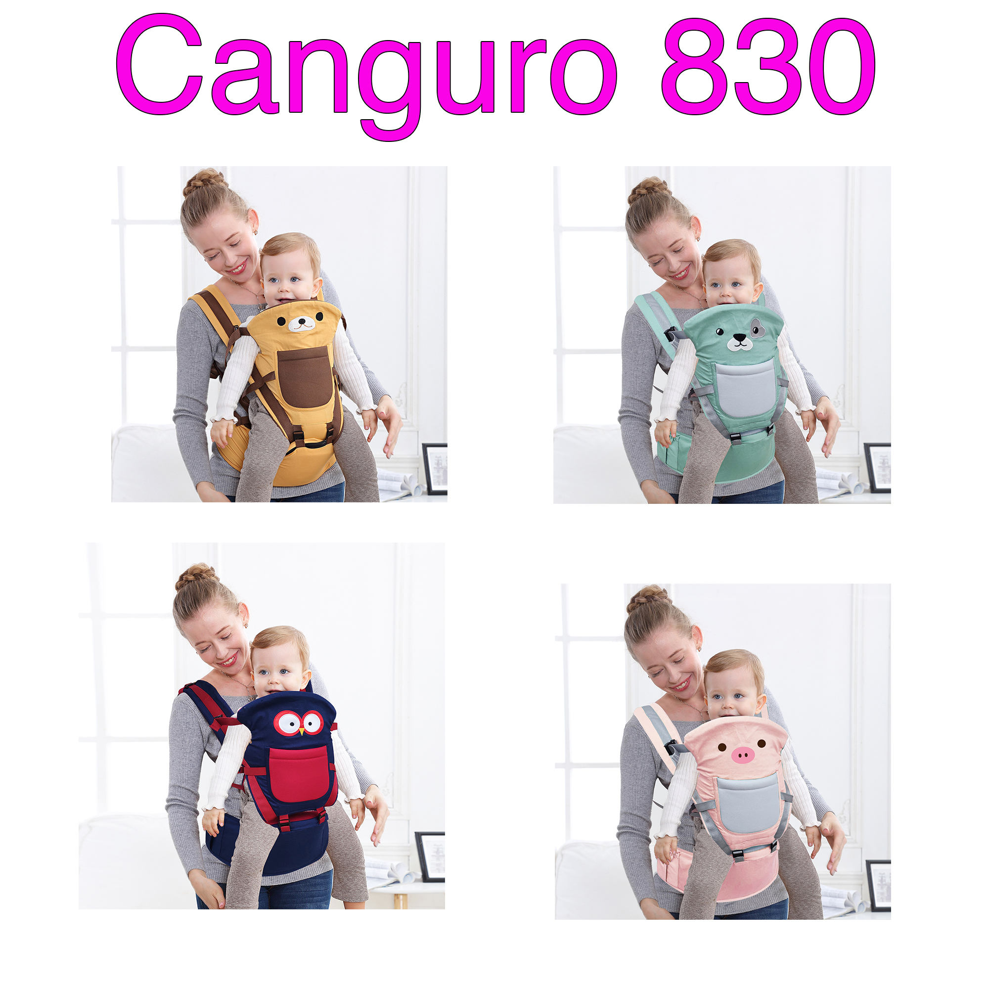 Foto 8 pulgar | Cangurera para Bebé Ergonómica Ecobaby Original 0-36 Meses