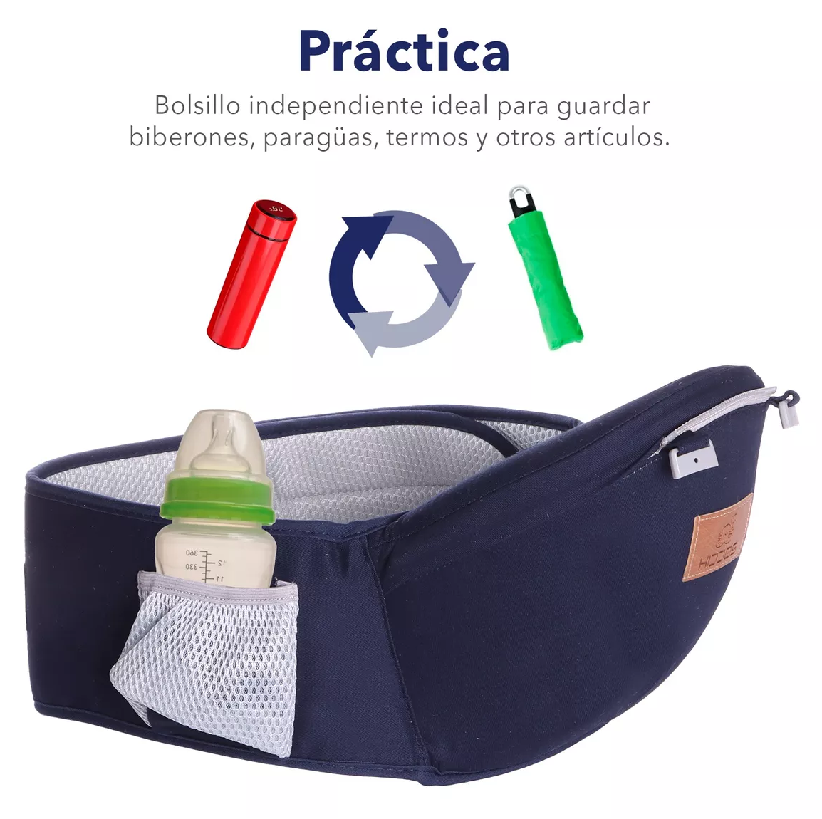 Foto 5 pulgar | Mochila Cangurera de Bebé Porta Bebes Ergonómica Multifuncional Azul