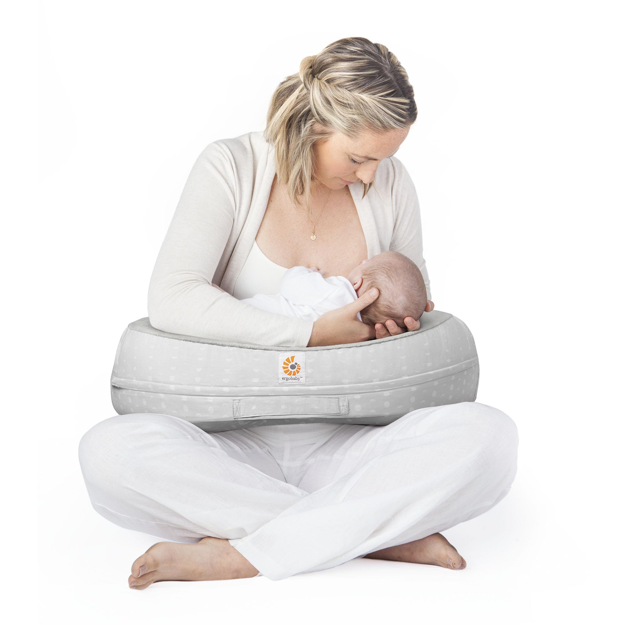 Foto 4 pulgar | Almohada De Lactancia Ergobaby Natural Curve Con Correa Moonlight Grey - Venta Internacional.