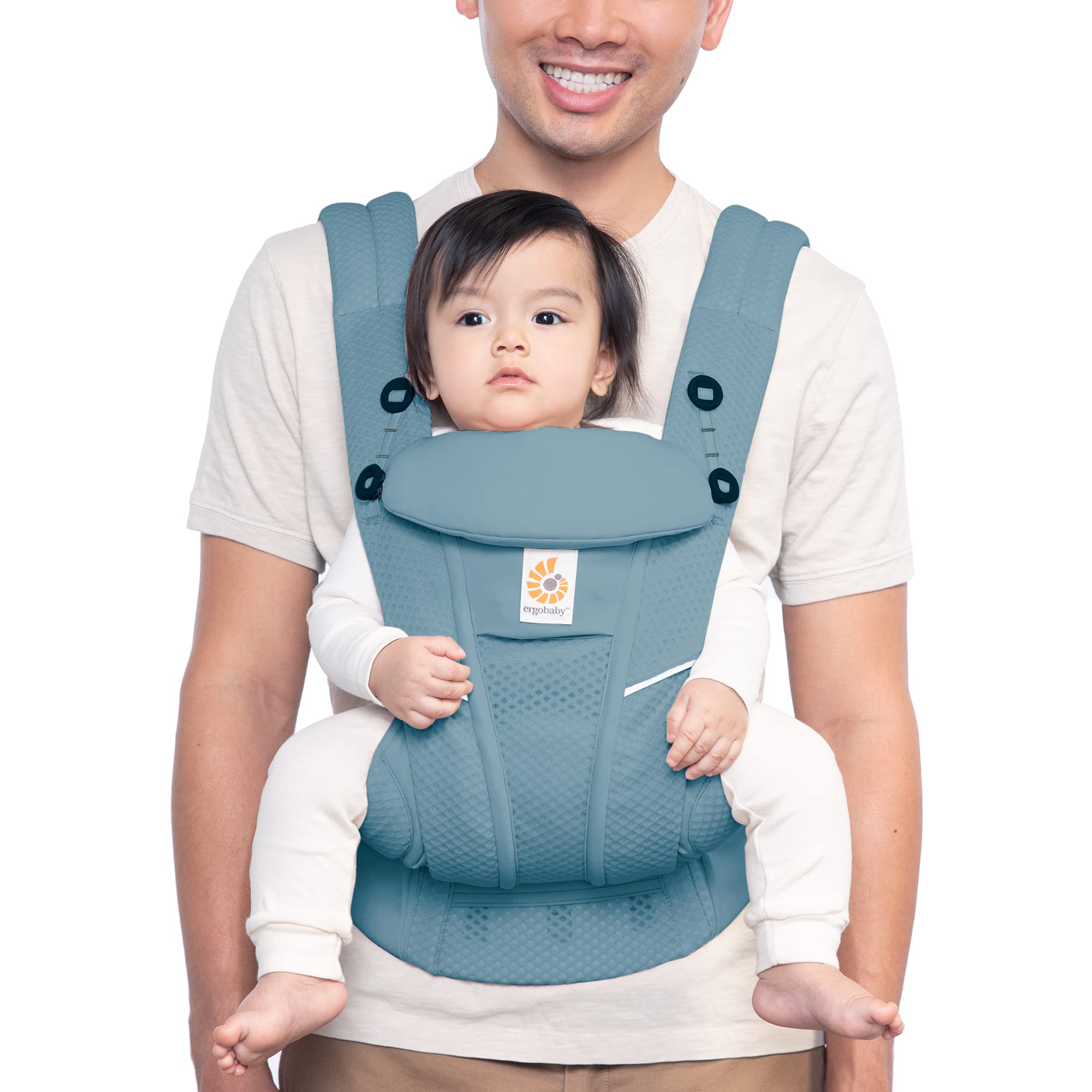 Portabebés Ergobaby Omni Breeze De Malla Transpirable Azul - Venta Internacional.