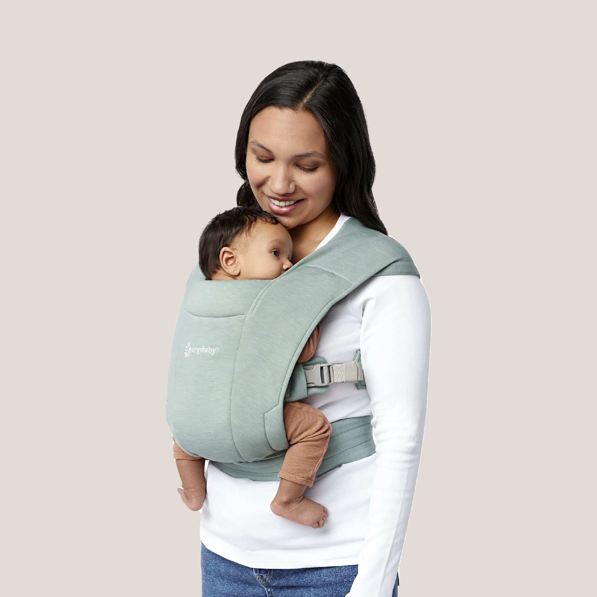 Portabebés Wrap Ergobaby Embrace Cozy Para Recién Nacidos, Color Verde Jade - Venta Internacional. $2,437