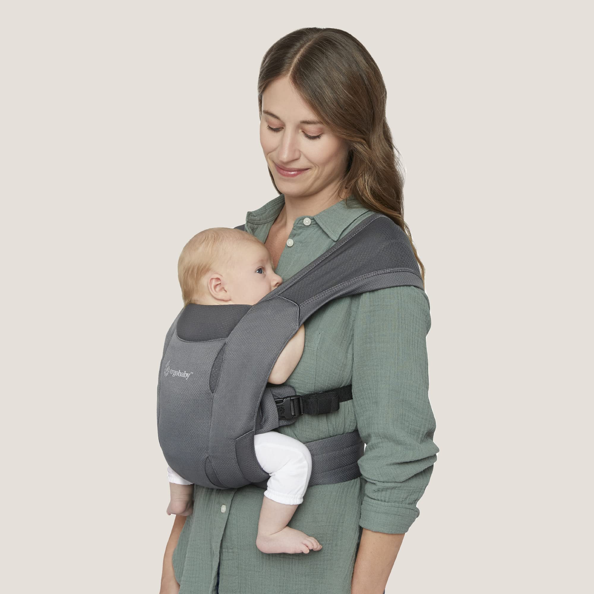 Portabebés Wrap Ergobaby Embrace Cozy Para Recién Nacidos, Color Negro Lavado - Venta Internacional.