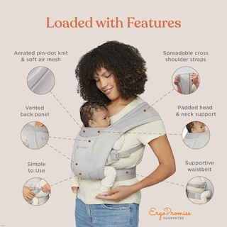 Foto 4 | Portabebés Wrap Ergobaby Embrace Cozy Para Recién Nacidos, Color Negro Lavado - Venta Internacional.