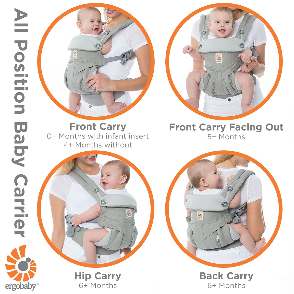 Foto 5 pulgar | Cangurera para bebe Ergobaby 360 con Soporte Lumbar - Venta Internacional