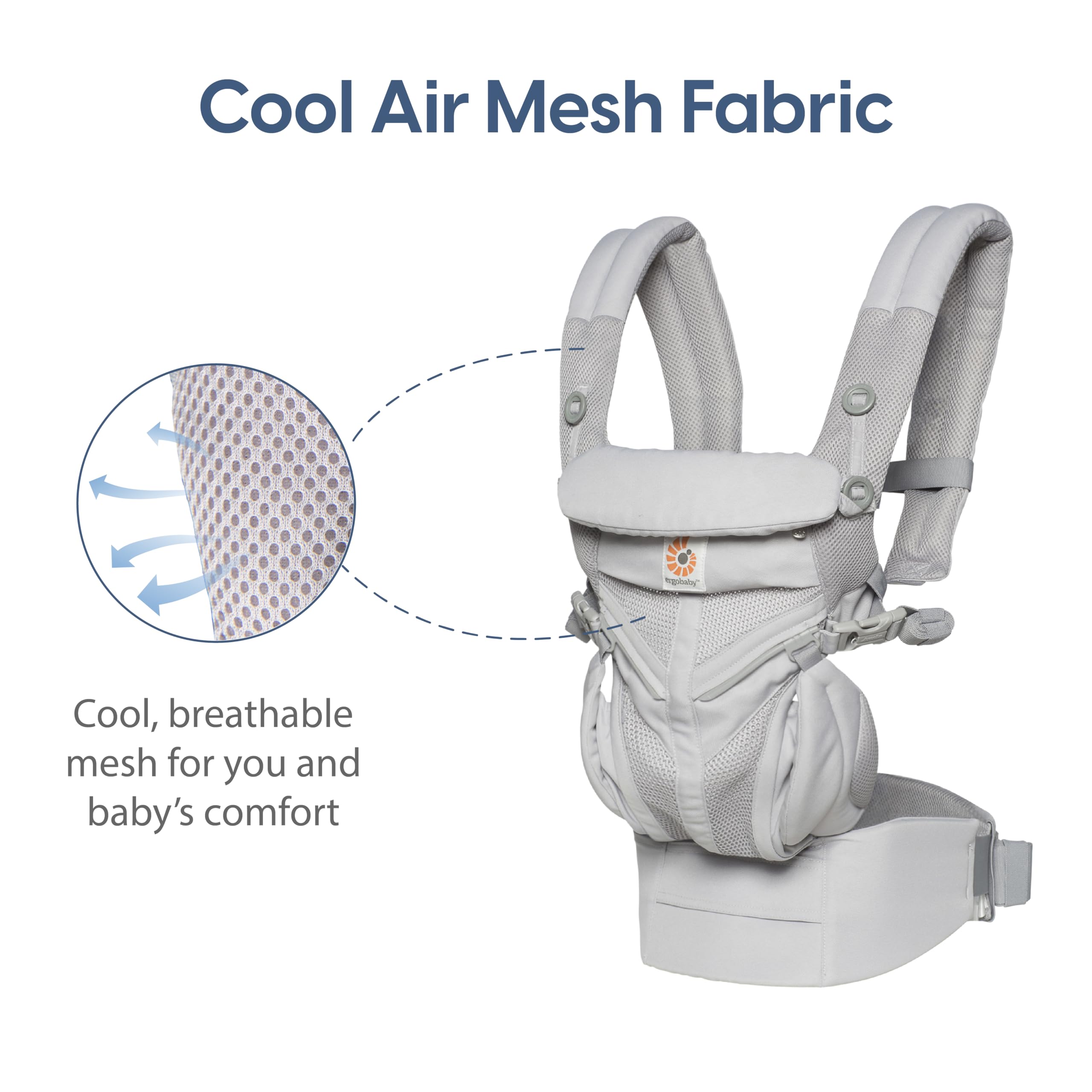 Foto 3 pulgar | Canguro para Bebe Ergobaby Omni 360 All-position Pearl Grey - Venta Internacional