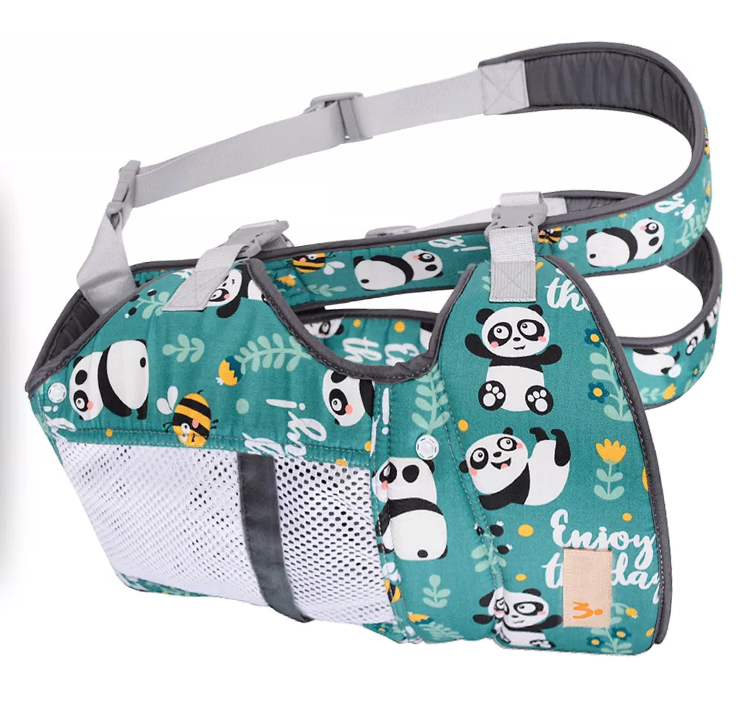 Foto 4 pulgar | Cangurera Para Bebe Mochila Ergonomica Multifuncional Verde Diseño De Pandas