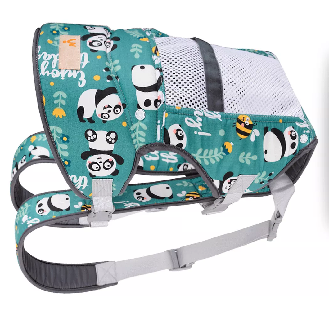 Foto 5 pulgar | Cangurera Para Bebe Mochila Ergonomica Multifuncional Verde Diseño De Pandas