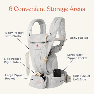 Foto 5 | Portabebés Ergobaby Omni Deluxe Malla Transpirable Beige - Venta Internacional