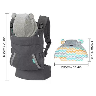 Foto 3 | Language Cangurera Portabebés Multi Posiciones Ajustable Eo Safe Imports Esi-17071-1 Gris