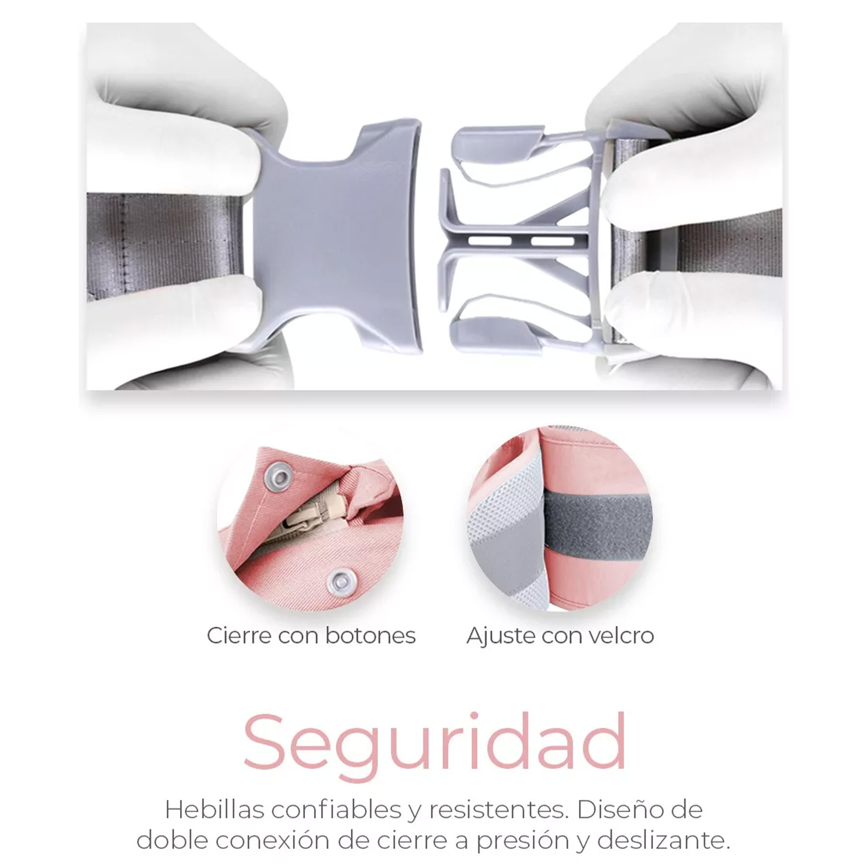 Foto 5 pulgar | Canguro Multifuncional Ecobaby Original con Asiento Rosa