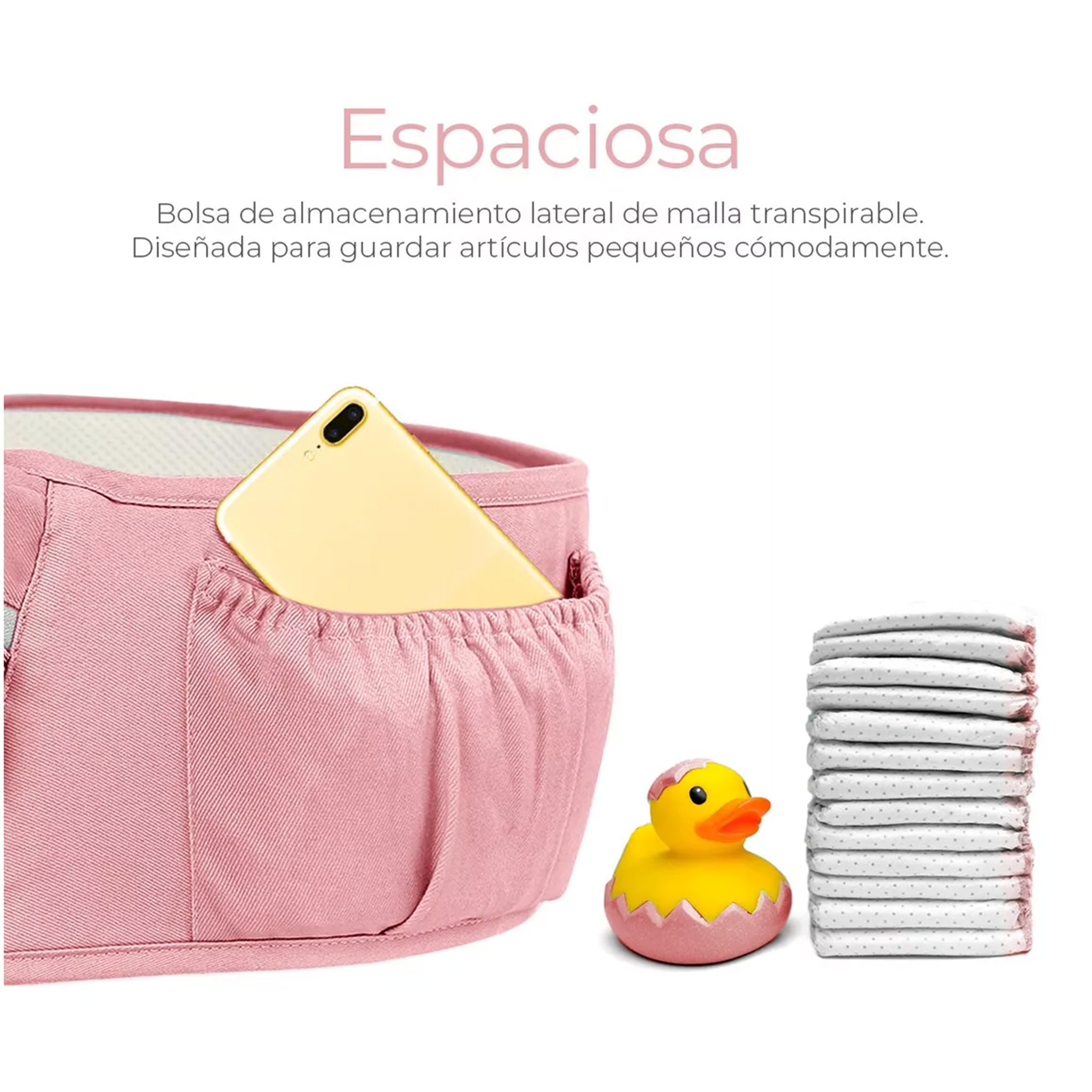 Foto 8 pulgar | Canguro Multifuncional Ecobaby Original con Asiento Rosa