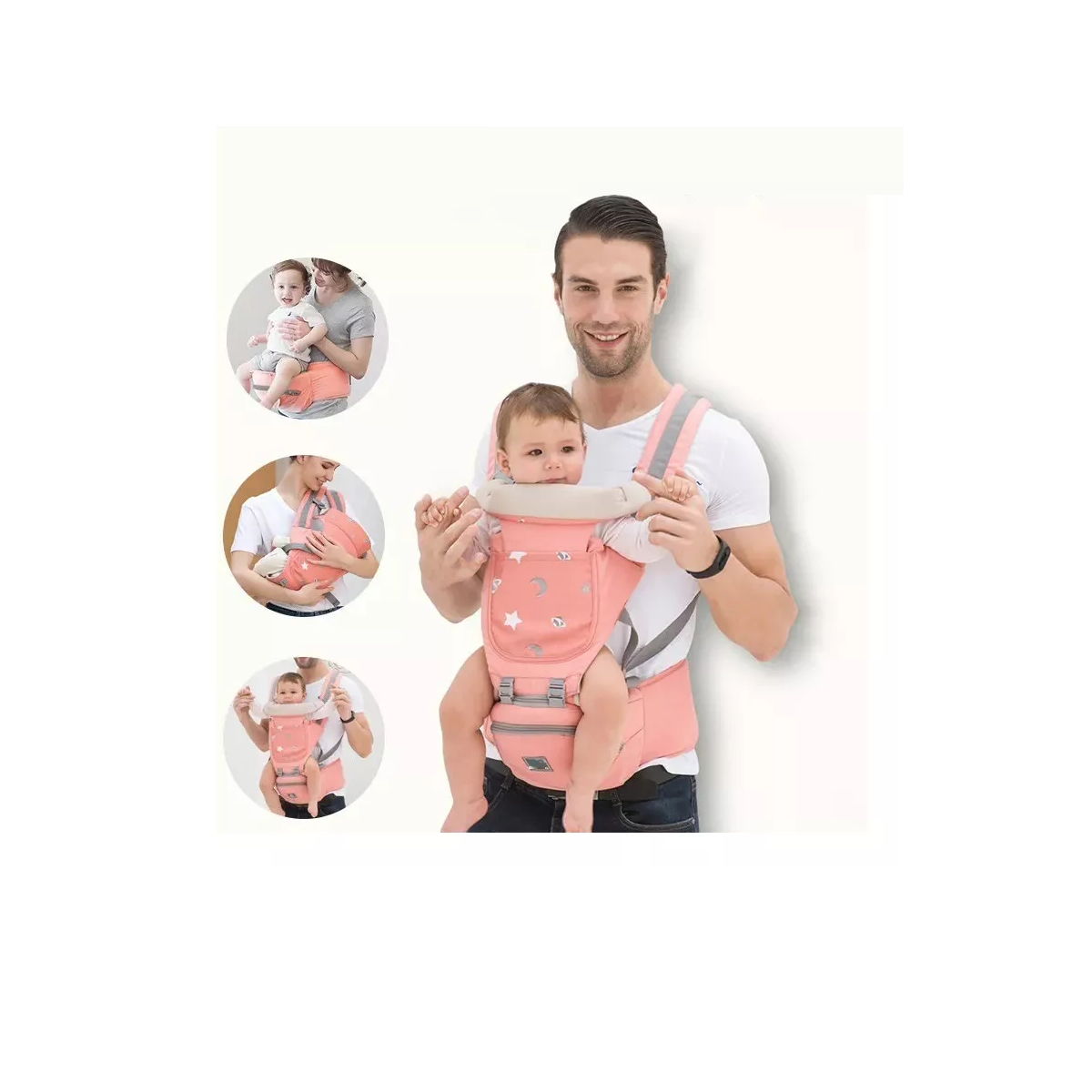 Foto 3 pulgar | Language Cangurera Portabebés Ergonómica Para Bebés De 3 A 18 Meses Eo Safe Imports Esi-17072-1 Naranja