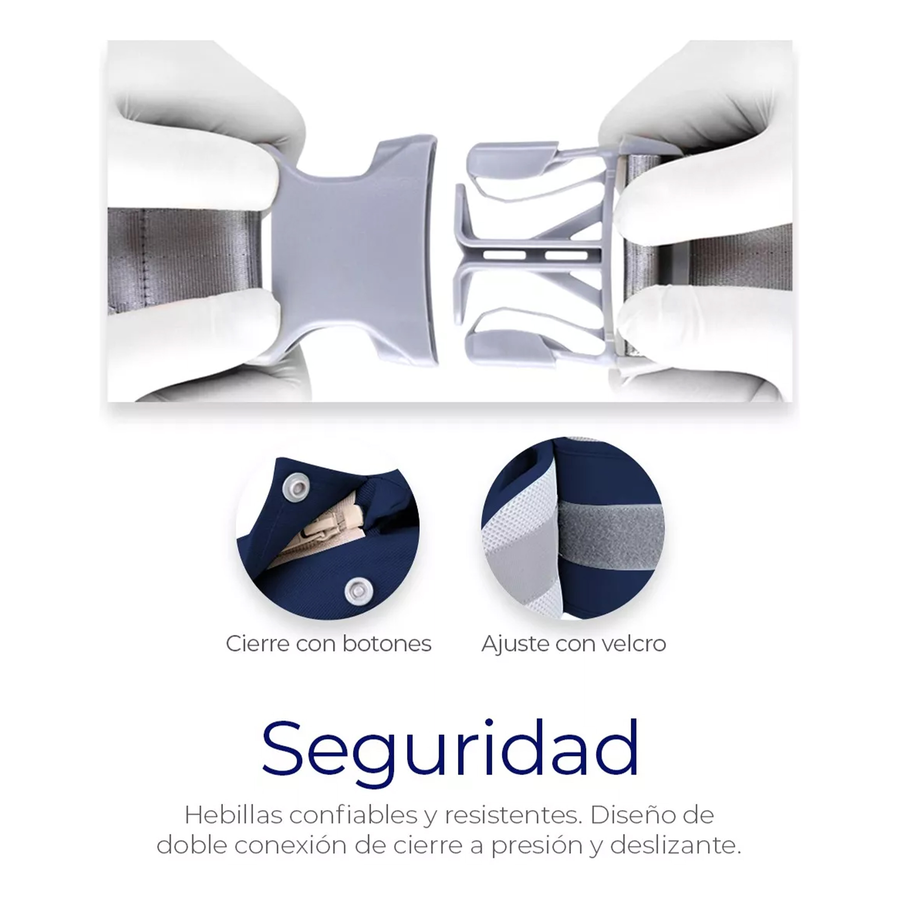 Foto 4 pulgar | Canguro Multifuncional Ecobaby Original con Asiento Azul Marino