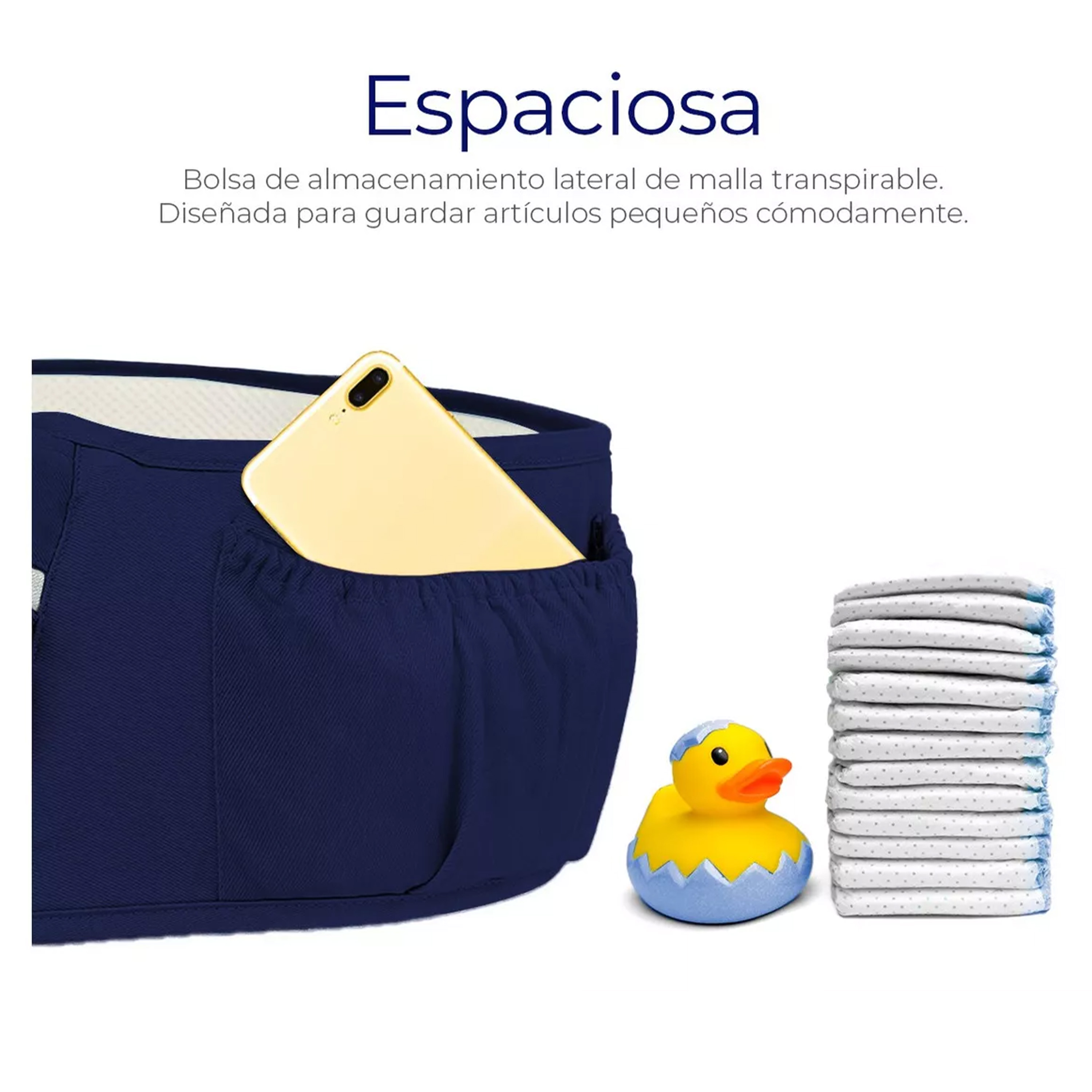 Foto 5 pulgar | Canguro Multifuncional Ecobaby Original con Asiento Azul Marino