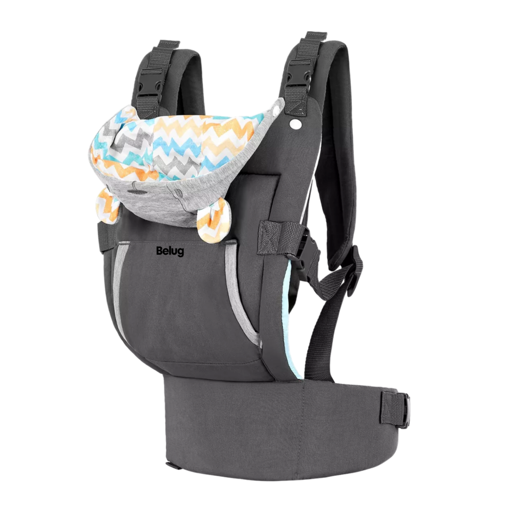 Foto 2 pulgar | Canguros Bebés Mochila Ergonómica Porta Bebe 0-36 Meses Belug Gris