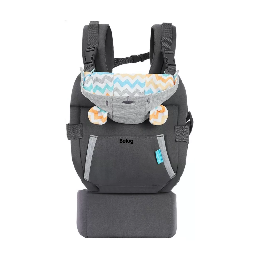 Foto 5 pulgar | Canguros Bebés Mochila Ergonómica Porta Bebe 0-36 Meses Belug Gris