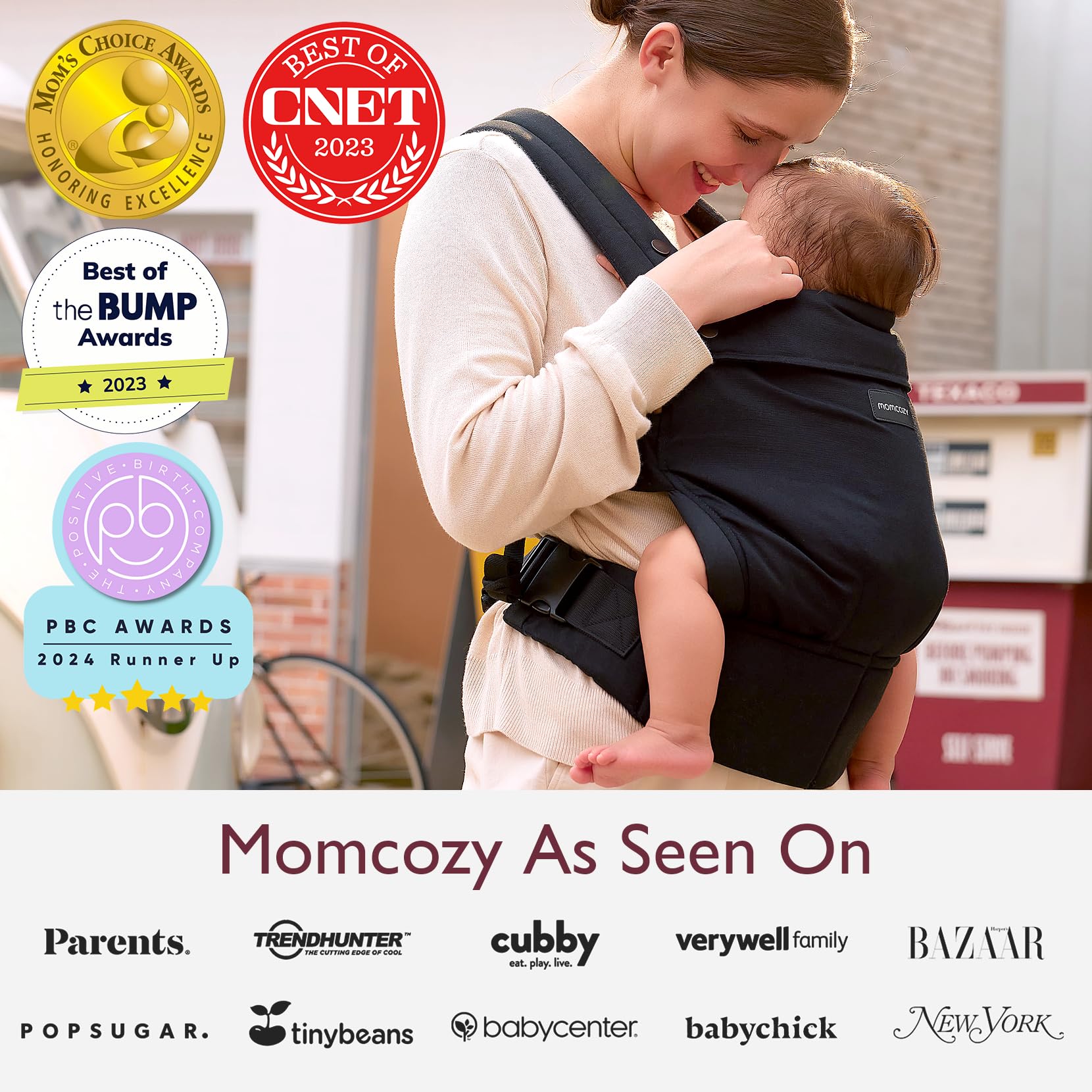 Foto 4 | Portabebés Momcozy 3 en 1 Negro - Venta Internacional