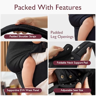 Foto 6 | Portabebés Momcozy 3 en 1 Negro - Venta Internacional